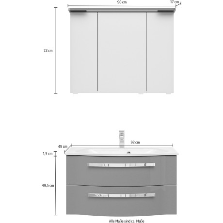 Saphir Badmeubelset Serie 4005 (set, 3 stuks) afbeelding2 - 1