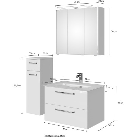 Saphir Badmeubelset Trentino Badkamer-set met onderkast incl. deurdemper (4 stuks) afbeelding2 - 1