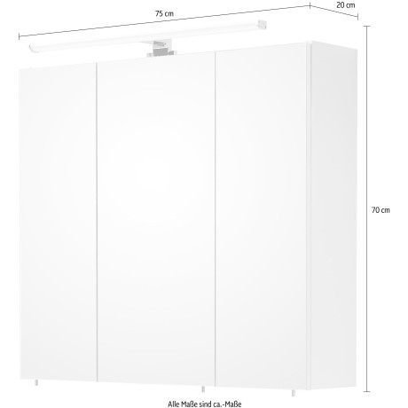 Saphir Spiegelkast Quickset 360 inclusief ledverlichting, deurdemper, stopcontact met schakelaar afbeelding2 - 1