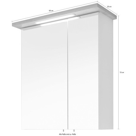 Saphir Spiegelkast Quickset 923/947 inclusief ledverlichting, deurdemper, stopcontact met schakelaar afbeelding2 - 1