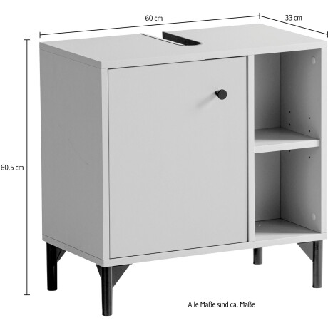 Schildmeyer Wastafelonderkast Smash Breedte 60 cm (1-St) abrikozen decor, met metalen beslag afbeelding2 - 1