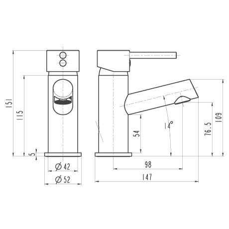 Schütte Wastafelkraan LAURANA met trekstang, kraan met overloopset, mengkraan, chroom afbeelding2 - 1