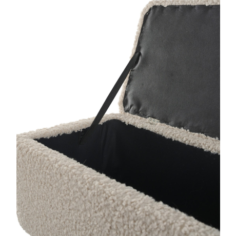 Sem teddy bankje met opbergruimte gebroken wit - 75 x 46 cm afbeelding2 - 1