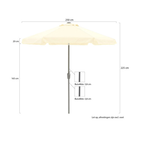 Shadowline Aruba parasol ø 250cm - Laagste prijsgarantie! afbeelding2 - 1