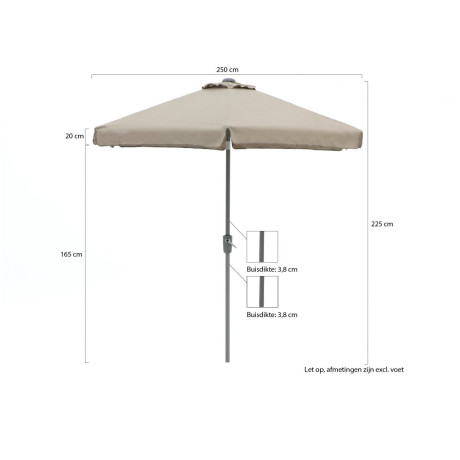 Shadowline Aruba parasol ø 250cm - Laagste prijsgarantie! afbeelding2 - 1