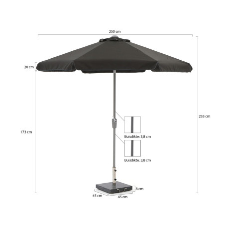 Shadowline Aruba parasol ø 250cm - Laagste prijsgarantie! afbeelding2 - 1