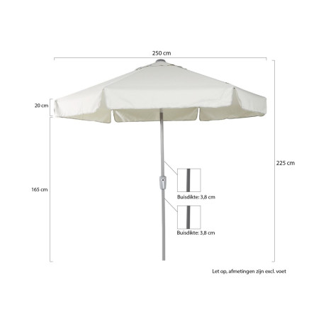 Shadowline Aruba parasol ø 250cm - Laagste prijsgarantie! afbeelding2 - 1