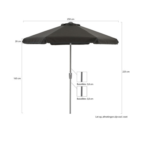 Shadowline Aruba parasol ø 250cm - Laagste prijsgarantie! afbeelding2 - 1