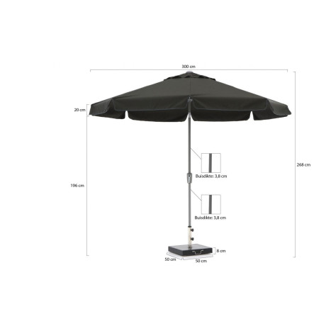 Shadowline Aruba parasol ø 300cm - Laagste prijsgarantie! afbeelding2 - 1