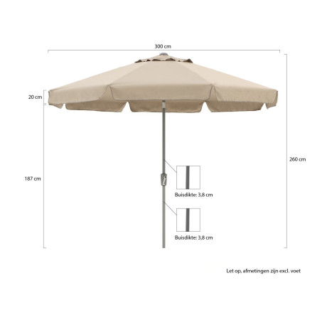 Shadowline Aruba parasol ø 300cm - Laagste prijsgarantie! afbeelding2 - 1