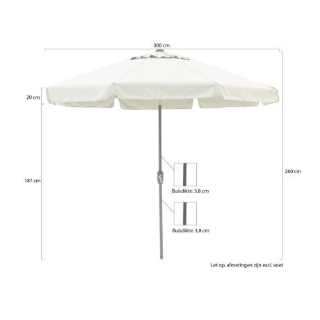 Shadowline Aruba parasol ø 300cm - Laagste prijsgarantie! afbeelding2 - 1