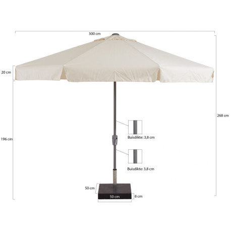Shadowline Aruba parasol ø 300cm - Laagste prijsgarantie! afbeelding2 - 1
