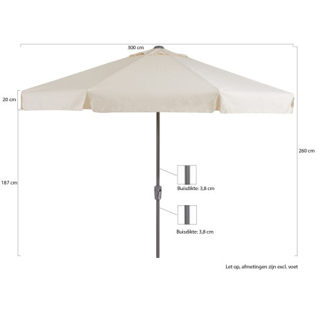 Shadowline Aruba parasol ø 300cm - Laagste prijsgarantie! afbeelding2 - 1