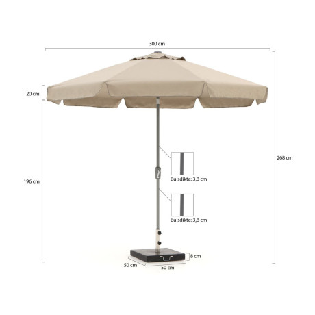 Shadowline Aruba parasol ø 300cm - Laagste prijsgarantie! afbeelding2 - 1