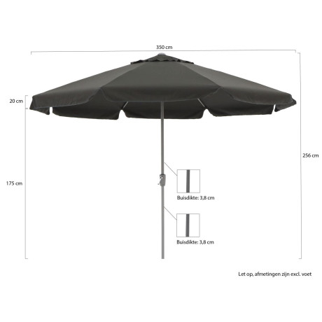 Shadowline Aruba parasol ø 350cm - Laagste prijsgarantie! afbeelding2 - 1