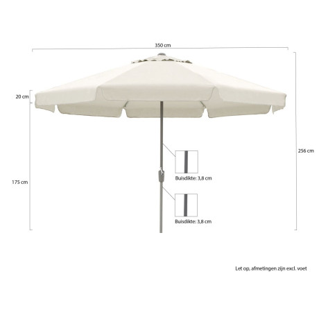 Shadowline Aruba parasol ø 350cm - Laagste prijsgarantie! afbeelding2 - 1