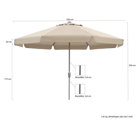 Shadowline Aruba parasol ø 350cm - Laagste prijsgarantie! afbeelding2 - 1