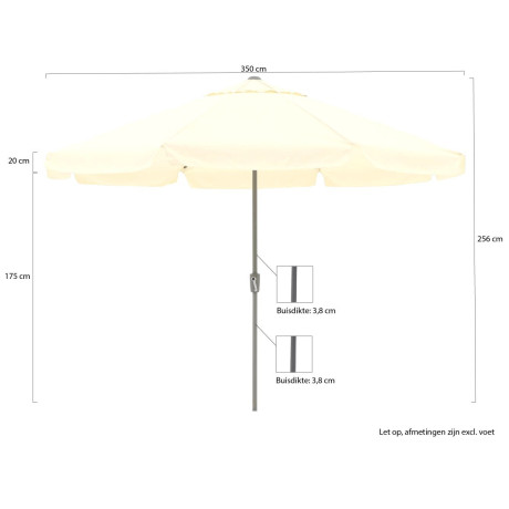 Shadowline Aruba parasol ø 350cm - Laagste prijsgarantie! afbeelding2 - 1