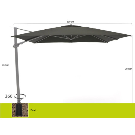 Shadowline Austin zweefparasol 300x300cm - Laagste prijsgarantie! afbeelding2 - 1