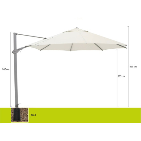 Shadowline Austin zweefparasol ø 350cm - Laagste prijsgarantie! afbeelding2 - 1