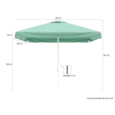 Shadowline Bonaire parasol 300x300cm - Laagste prijsgarantie! afbeelding2 - 1