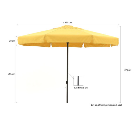 Shadowline Bonaire parasol ø 350cm - Laagste prijsgarantie! afbeelding2 - 1