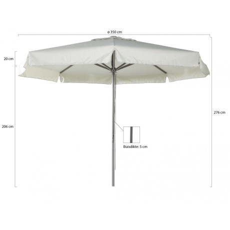Shadowline Bonaire parasol ø 350cm - Laagste prijsgarantie! afbeelding2 - 1