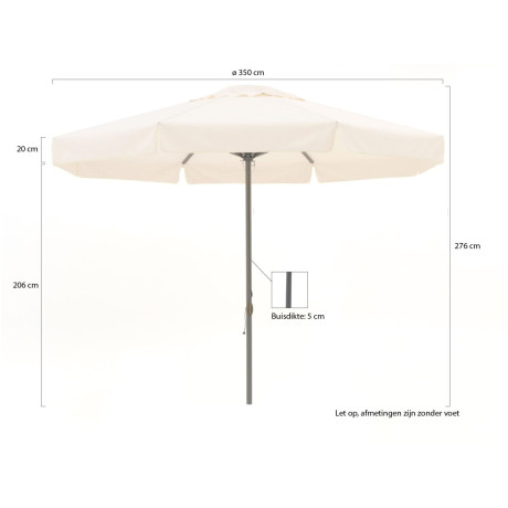 Shadowline Bonaire parasol ø 350cm - Laagste prijsgarantie! afbeelding2 - 1