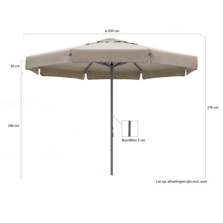 Shadowline Bonaire parasol ø 350cm - Laagste prijsgarantie! afbeelding2 - 1