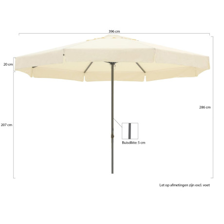 Shadowline Bonaire parasol ø 400cm - Laagste prijsgarantie! afbeelding2 - 1