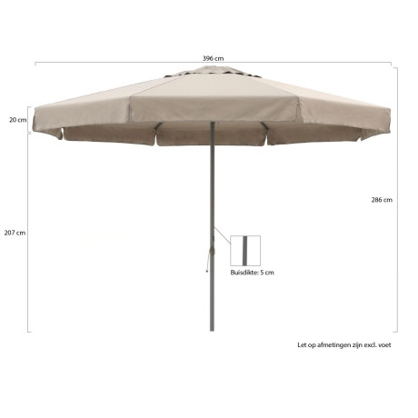 Shadowline Bonaire parasol ø 400cm - Laagste prijsgarantie! afbeelding2 - 1