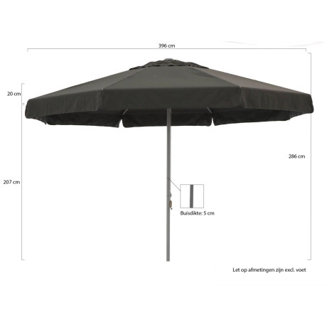 Shadowline Bonaire parasol ø 400cm - Laagste prijsgarantie! afbeelding2 - 1