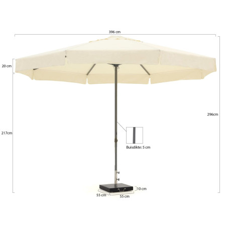 Shadowline Bonaire parasol ø 400cm - Laagste prijsgarantie! afbeelding2 - 1