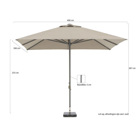 Shadowline Cuba parasol 400x300cm - Laagste prijsgarantie! afbeelding2 - 1