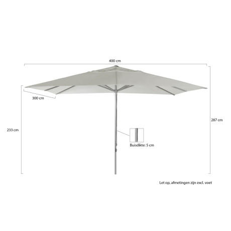 Shadowline Cuba parasol 400x300cm - Laagste prijsgarantie! afbeelding2 - 1