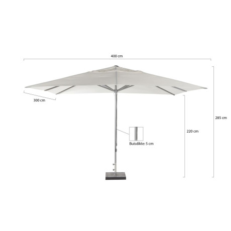 Shadowline Cuba parasol 400x300cm - Laagste prijsgarantie! afbeelding2 - 1