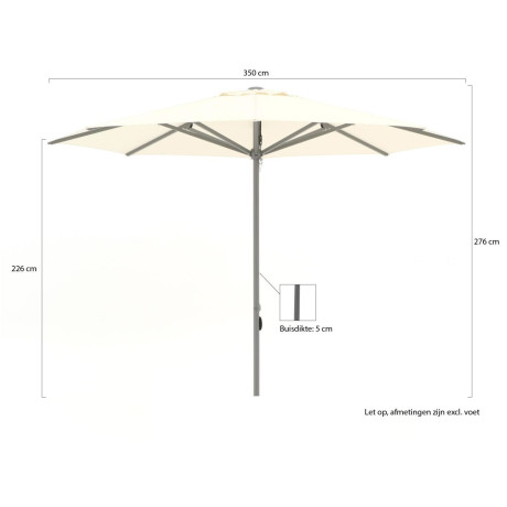 Shadowline Cuba parasol ø 350cm - Laagste prijsgarantie! afbeelding2 - 1