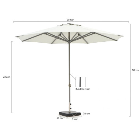 Shadowline Cuba parasol ø 350cm - Laagste prijsgarantie! afbeelding2 - 1