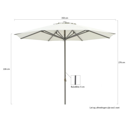 Shadowline Cuba parasol ø 350cm - Laagste prijsgarantie! afbeelding2 - 1
