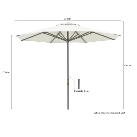 Shadowline Cuba parasol ø 350cm - Laagste prijsgarantie! afbeelding2 - 1