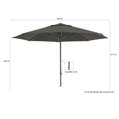 Shadowline Cuba parasol ø 350cm - Laagste prijsgarantie! afbeelding2 - 1