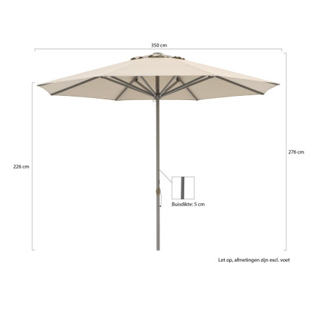 Shadowline Cuba parasol ø 350cm - Laagste prijsgarantie! afbeelding2 - 1