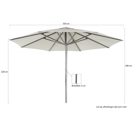 Shadowline Cuba parasol ø 400cm - Laagste prijsgarantie! afbeelding2 - 1