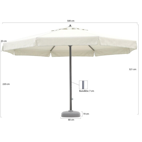 Shadowline Jamaica parasol ø 500cm - Laagste prijsgarantie! afbeelding2 - 1