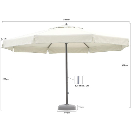 Shadowline Jamaica parasol ø 500cm - Laagste prijsgarantie! afbeelding2 - 1