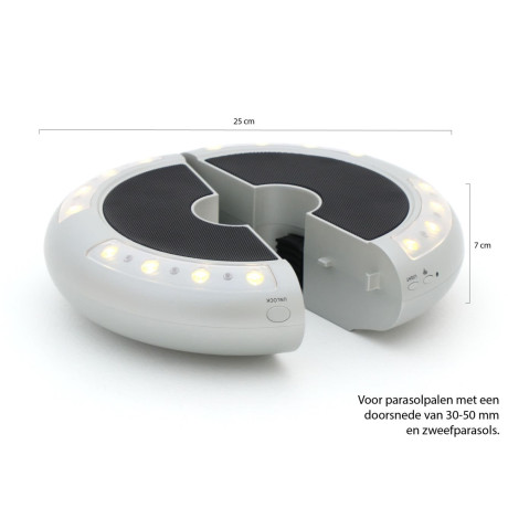 Shadowline LED parasolverlichting met speaker - Laagste prijsgarantie! afbeelding2 - 1