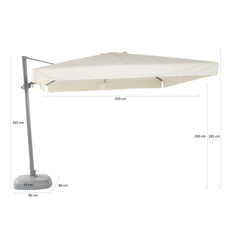 Shadowline Miami zweefparasol 300x300cm - Laagste prijsgarantie! afbeelding2 - 1