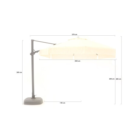 Shadowline Miami zweefparasol ø 350cm - Laagste prijsgarantie! afbeelding2 - 1