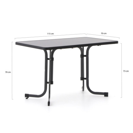 Sieger Mecalit klaptafel 115x70x73cm - Laagste prijsgarantie! afbeelding2 - 1