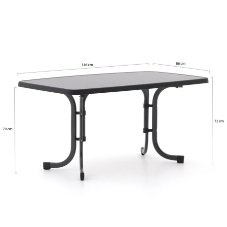 Sieger Mecalit klaptafel 150x90x72cm - Laagste prijsgarantie! afbeelding2 - 1